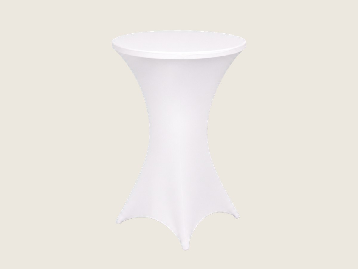Mantel de Licra Coctelera Blanco — alquiler en Panamá